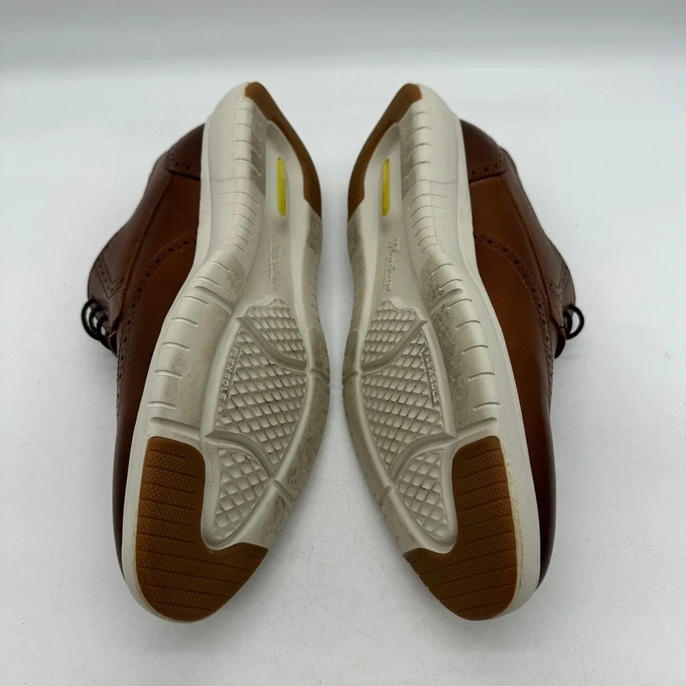 Florsheim 11768-229 Mens 8.5M Cognac‎ Brown Leather Dash Wingtip Oxford Shoes